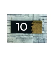 Dekoratif Gold Aynalı Kapı Numarası - 10
