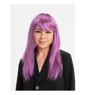 Rose Pembe Düz Kesim Peruk