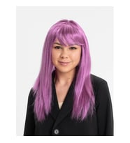 Rose Pembe Düz Kesim Peruk
