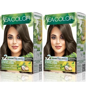 Sea Color Amonyaksız, Vegan, Doğal, Besleyici Kalıcı Saç Boyası%100 Beyaz Kapama (1 Paket 2 X 50 Ml