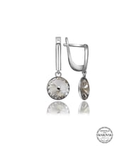 Swarovski Crystal Kadın Beyaz Sallantılı Gümüş Küpe