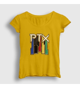 Presmono Kadın Sarı Vintage Pentatonix T-Shirt 75732tt (Sarı)