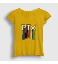 Presmono Kadın Sarı Vintage Pentatonix T-Shirt 75732tt (Sarı)