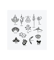 Goa City Pack Geçici Dövme Şablon Seti 14 Desen Spreysiz Sadece Şablon