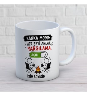Kişiye Özel Kanka Modu Tasarımlı Yargılama Yazılı İsimli Seramik Kupa Bardak