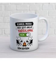Kişiye Özel Kanka Modu Tasarımlı Yargılama Yazılı İsimli Seramik Kupa Bardak