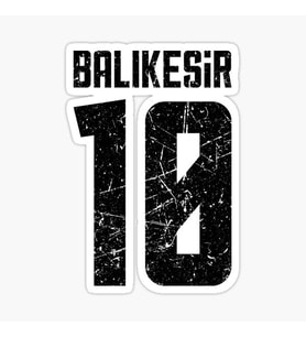 10 BALIKESİR Sticker Yapıştırma Oto Etiket 17cm
