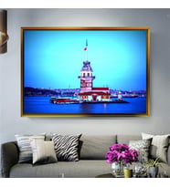 Altın Çerçeveli dekoratif tablo a1869 (Gold)