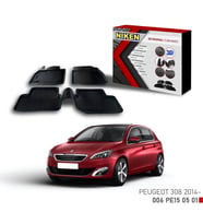 Peugeot 308 -2014 için Uyumlu 3D Paspas (Karışık)