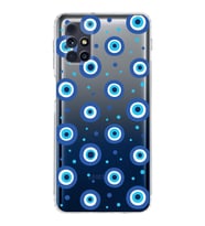 PrintiFy Samsung Galaxy M31s ile Uyumlu Nazar Boncuğu 1 Baskılı Kamera Korumalı Şeffaf Silikon Kılıf