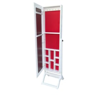 Ayna 13622 Takı Dolabı Boy Ahşap MDF Parlak Beyaz Lake Natüre Klasik El Yapım