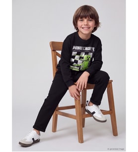 LCW Kids Siyah Beli Lastikli Erkek Çocuk Eşofman Altı