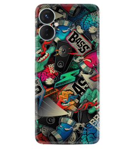 Tecno Spark 9T Kılıf Resimli Desenli Silikon Platinium Series Bass 1886