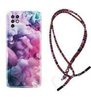 INFINIX Note 11 Pro Note 10 Hot 9 Play Kılıf Boyun Asklı Rasta Silikon Pink Cloud 1305