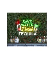 SAVE WATER Drink TEQUILA Yazılı ve Şekilli Neon Tabela