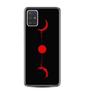Samsung a71 A72 A73 A7 A9 2018 C7 C9 Kılıf Desenli Silikon Red Moon 1710