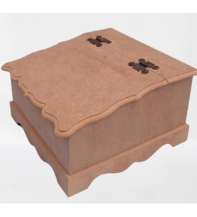 Hobi ERDL 90068 Dekoratif Çay Kutu Ahşap MDF HAM cnc itinalı paket kargo El Yapım