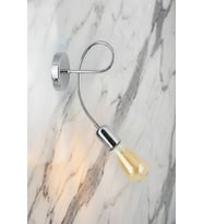 Zenixa Tekli Aplik - Yatak Odası, Banyo Uyumlu Duvar Aplik (Krom)