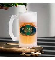 Kişiye Özel Premium Baskılı Bira Bardağı Erkeğe Hediye