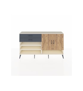 Arges Konsol 4 Raflı 2 Çekmeceli 2 Kapaklı 176x30x99 Aytaşı-Çam/Antrasit