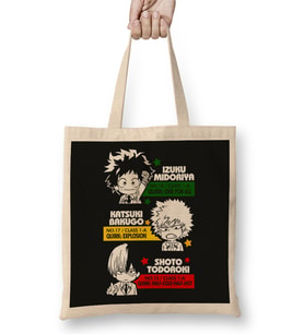 Deku Kachan And Todoroki Bez Çanta Uzun Saplı