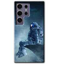Galaxy S24 Ultra Kılıf HD Desen Baskılı Kılıf - Astronot Yalnızlığı