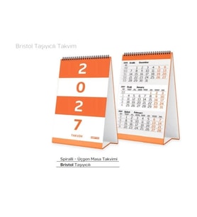 GIPTA 1015-BRS 10x15 BRİSTOL ÜÇGEN MASA TAKVİMİ