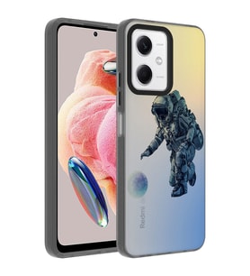 Xiaomi Redmi Note 12 4G Kılıf Desenli Zore Dragon Sert Kılıf Astronot