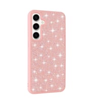 Lexroo Galaxy S24 Kılıf Parlak Taşlı Tasarım Pırlanta Kılıf - Pembe