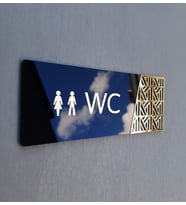 Luxury Black Seri WC Yönlendirme Levhası