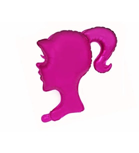 Pembe Kız Folyo Balon 64x62 cm