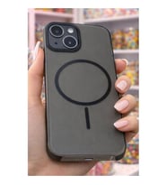 Coverzone iPhone 17 Pro ile Uyumlu FrostLine Yar? Transparan Mat Logo G�steren Soft Silikon K?l?f, ?nce Tasar?m, Darbe Emici Arka Kapak Koruma Siyah