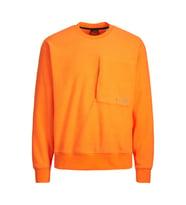 Jack & Jones Erkek L.A.B Bisiklet Yaka Polar Sweatshirt - 12241523 (Turuncu)