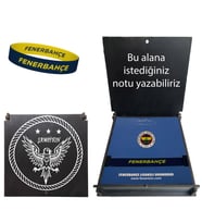 Fenerbahçe Lisanslı Bileklik Ahşap Kutulu Bileklik (Lacivert)