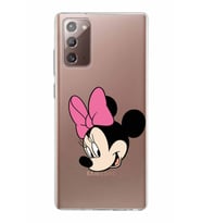 Samsung Galaxy Note 20 Kapak Minnie Mouse Tasarımlı Şeffaf Silikon Kılıf