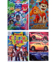 Pj Maskes Paw Petrol Roblox Cars Boyama Kitabı Stickerlı 12'li Boya Kalemi Hediye