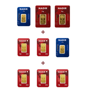 Nadir Gold 24 Ayar 20 Gram Altın (2 Ad 5 Gram Altın + 2 Ad 2,5 Gram Altın + 5 Ad 1 Gram Altın )