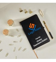 Gifttime İsim ve Kurumsal Logo Unvan Yazılı Baskılı Defter (Siyah)