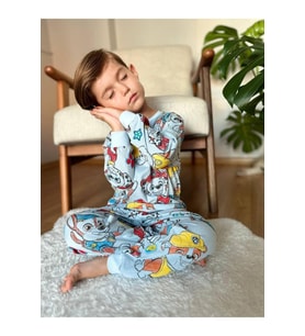 Erkek Çocuk Pamuklu Pijama Takımı