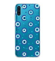 PrintiFy Samsung Galaxy M11 ile Uyumlu 1mm Slim Fit Nazar Boncuğu 1 Baskılı Şeffaf  Kılıf