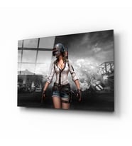 Pubg Kadın Cam Tablo