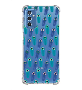 PrintiFy Samsung Galaxy M52 Uyumlu Nazar Boncuğu 4 Baskılı Şeffaf Köşe Korumalı Antişok Kılıf