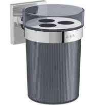 Vitra Root A44806 Diş Fırçalığı, Krom, Duvardan (Çok Renkli)