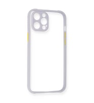 iPhone 12 Pro Kılıf Miami Şeffaf Silikon - Lila