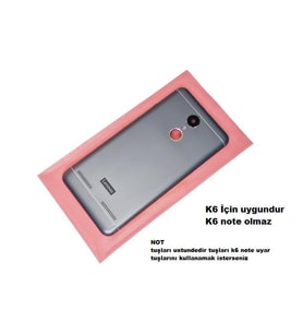 Lenovo K6 KASA Arka Pil Batarya Kapağı (Yan Tuş Takımı ) SİYAH