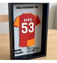Barış Alper Yılmaz 3D Forma Tasarımlı Dekoratif Çerçeve - Galatasaray SK Temalı
