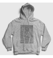 Presmono Unisex Gri Hand Symbol Music Rock Kapüşonlu Sweatshirt 315217tt (Gri)