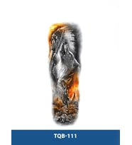TQB-111 KIZILDERİLİ VE KURT DESEN RENKLİ GEÇİCİ KOL DÖVMESİ-TATTO