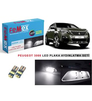 Peugeot 3008 LED Plaka Aydınlatma Ampul Seti FEMEX Parlak Beyaz