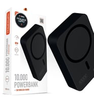 Powerway 10.000Mah PD15W Magsafe Kablosuz Wireless Taşınabilir Şarj Cihazı Siyah Powerbank TXM10